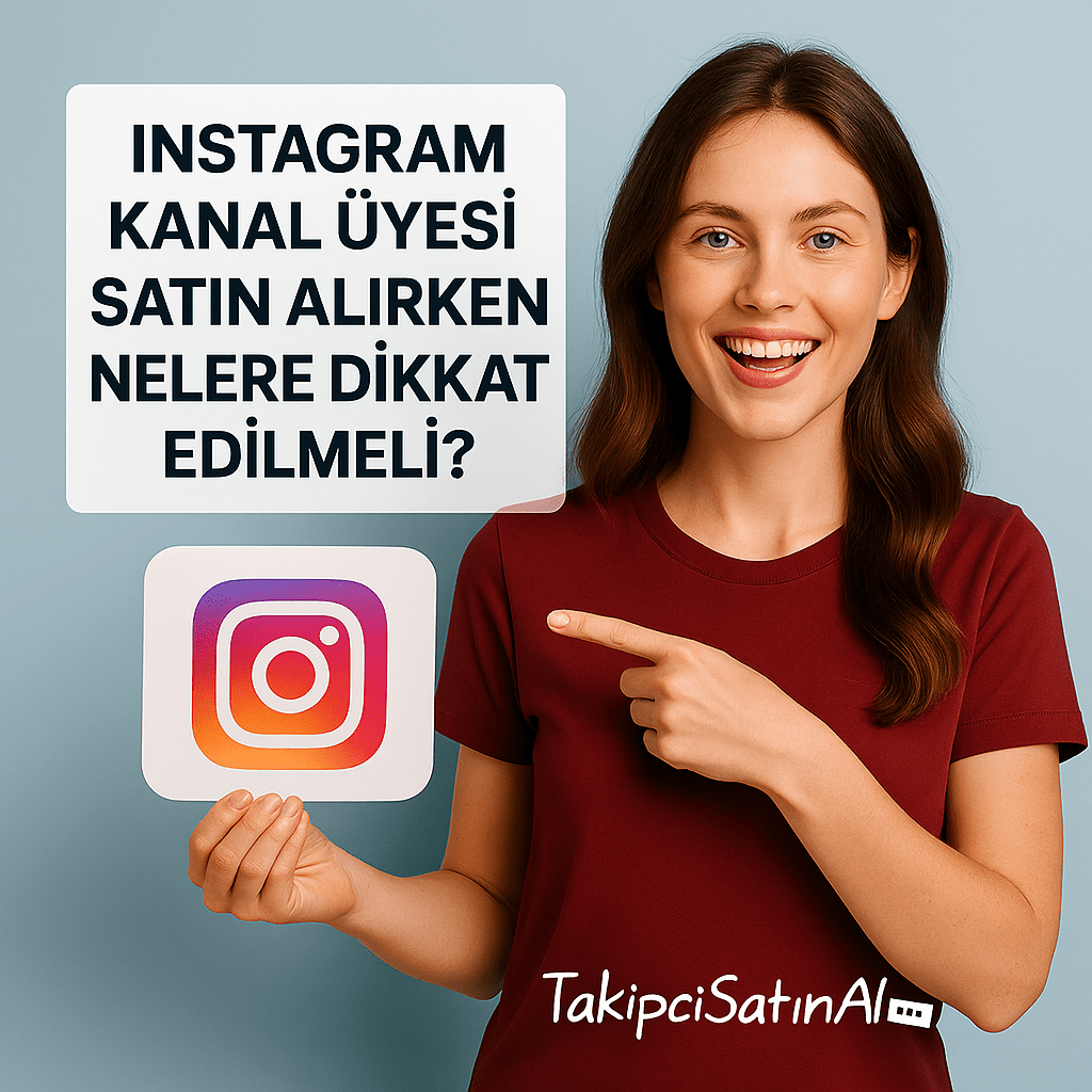 ınstagram kanal üyesi satın alırken diikat edilmesi gerekenler sorusunu tutan genç kadın