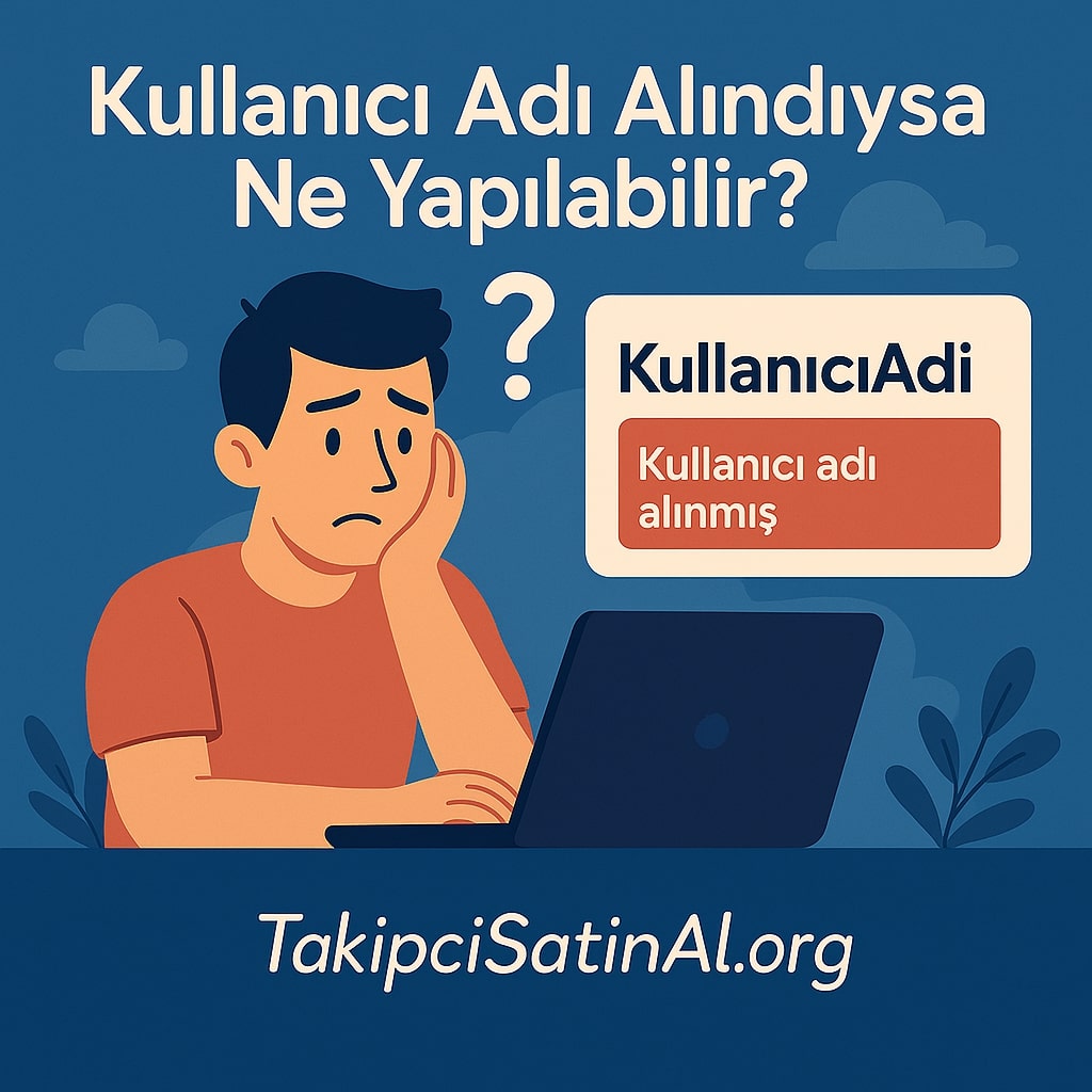 instagram kullanıcı adı alınınca perişan olan çizim görsel. Kara kara düşünüyor