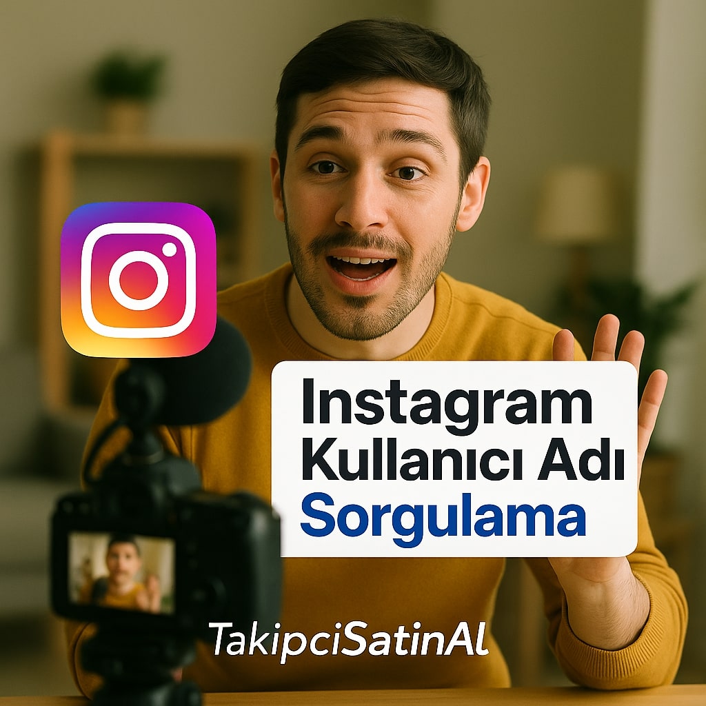 Instagram kullanıcı adı sorgulama aracını tanıtan saf görünümlü bir adam