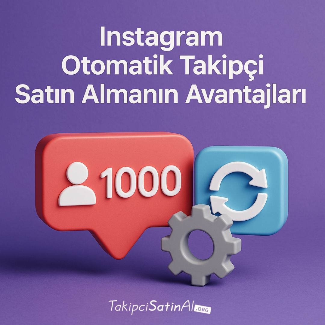 otomatik takipçi ile organik büyümeyi anlatan görsel