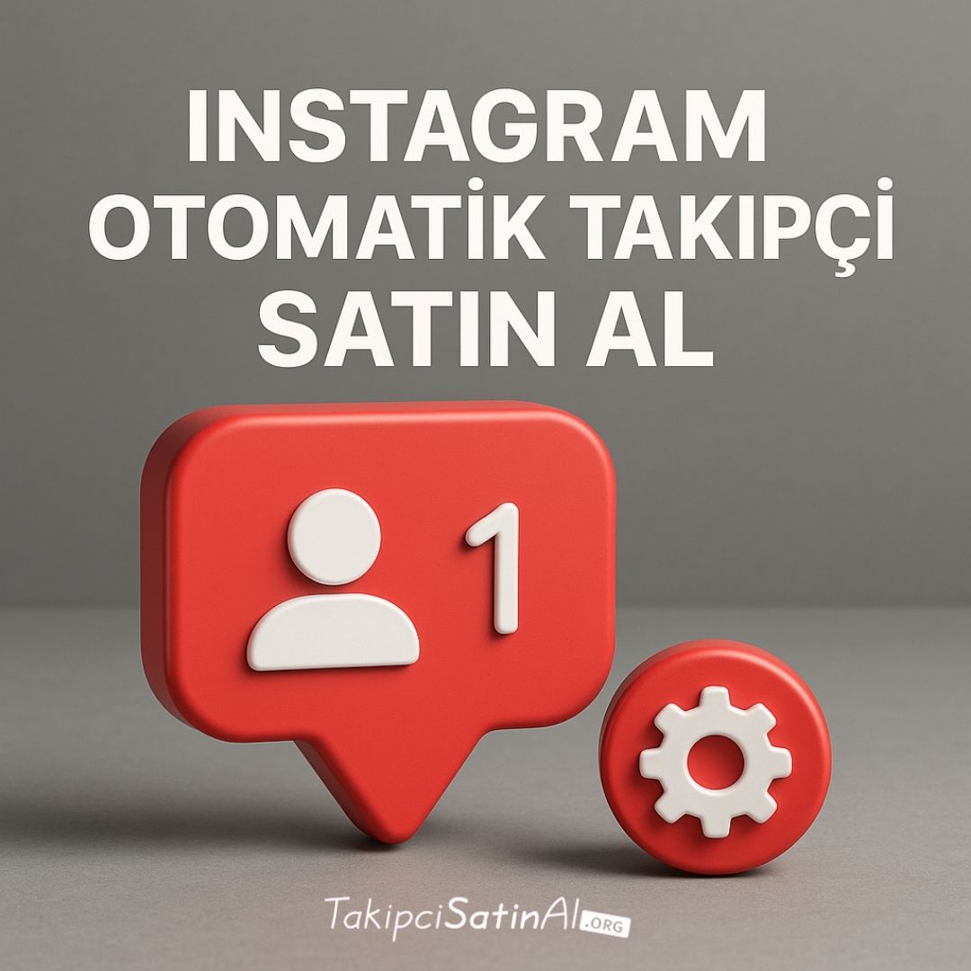 Instagram otomatik takipçi satın al yazan 3D figürlü görsel