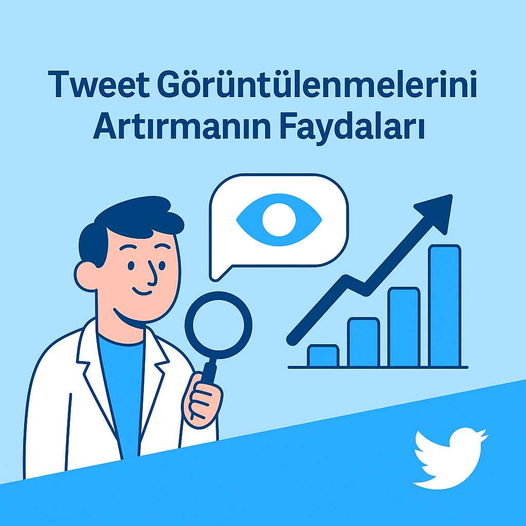 Tweet Görüntülenmelerini Artırmanın Faydaları başlıklı 400x400 boyutunda görsel